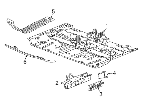 2020 Chevy Blazer Floor & Rails Diagram