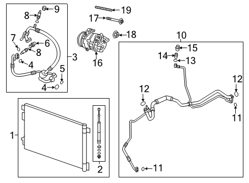 2019 GMC Acadia Pressure Hose Diagram for 84812614