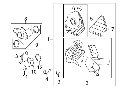 2010 Buick Enclave Air Mass Sensor O-Ring Diagram for 25819288