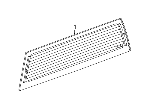2022 GMC Sierra 1500 Back Glass, Rear Diagram for 85541359