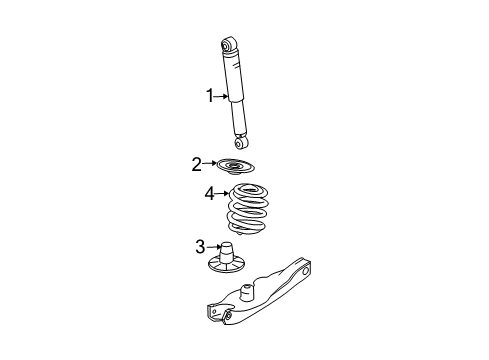 2008 Chevy Malibu Shocks & Components Diagram