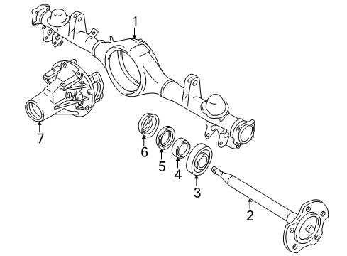 2003 Chevy Tracker Axle Housing - Rear Diagram