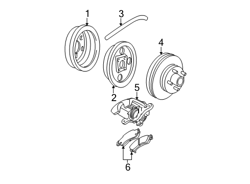 2000 Chevy S10 Brake Components Diagram