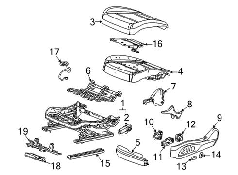 2025 Cadillac CT5 Lumbar Control Seats Diagram