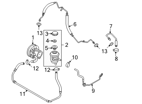 2007 Chevy Aveo P/S Pump & Hoses Diagram 2 - Thumbnail