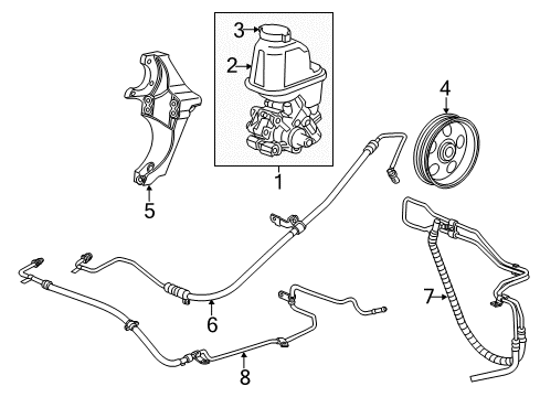 2014 Chevy Captiva Sport P/S Pump & Hoses Diagram 2 - Thumbnail