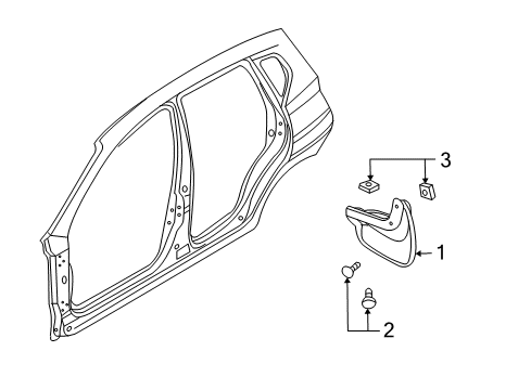 2010 Chevy Aveo5 Mud Guard Diagram for 96808285