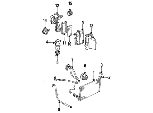 1991 Chevy S10 A/C Hose Diagram for 15561147