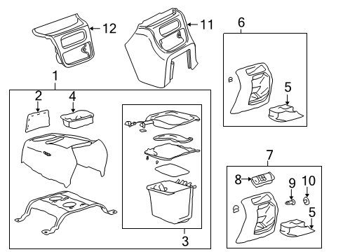 2002 Chevy Suburban 2500 Center Console Diagram