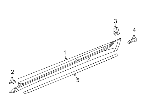 2019 Chevy Impala Exterior Trim - Pillars Diagram