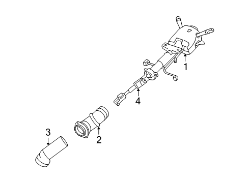 2006 Chevy Monte Carlo Steering Column Assembly Diagram