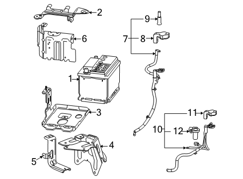 2017 GMC Terrain Positive Cable Nut Diagram for 11609553