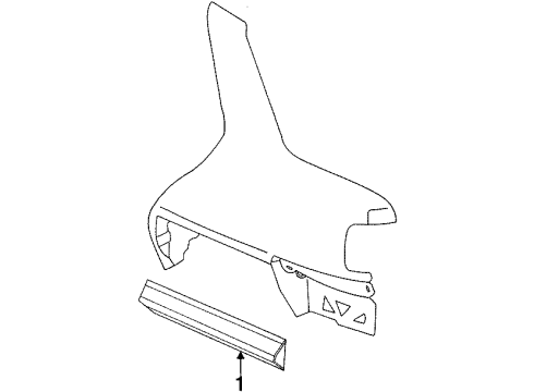 1995 Oldsmobile Achieva Exterior Trim - Quarter Panel Diagram