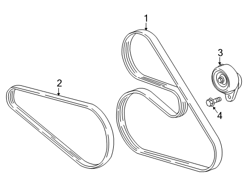 2020 Cadillac CT6 Serpentine Belt Diagram for 12668146