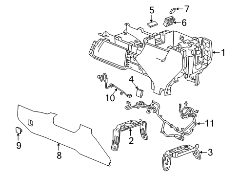 2024 Chevy Silverado 1500 Center Console Diagram 3 - Thumbnail