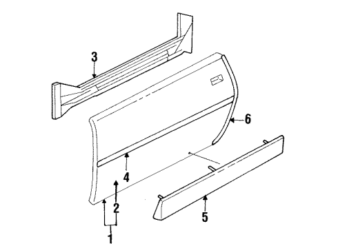 1987 Chevy Camaro Weatherstrip Diagram for 10125220