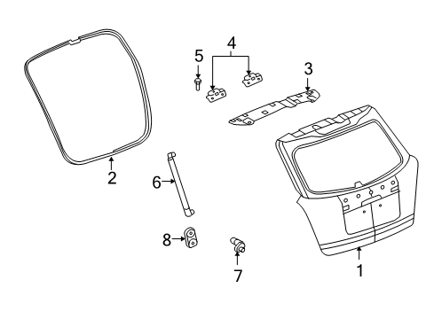 2008 Saturn Vue Gate & Hardware Diagram