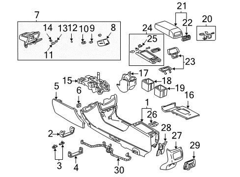 2001 Cadillac DeVille Bezel, Black, Front Diagram for 25720081