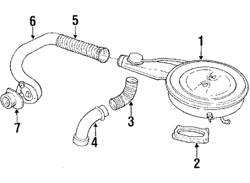 1987 Pontiac T1000 Air Inlet Diagram