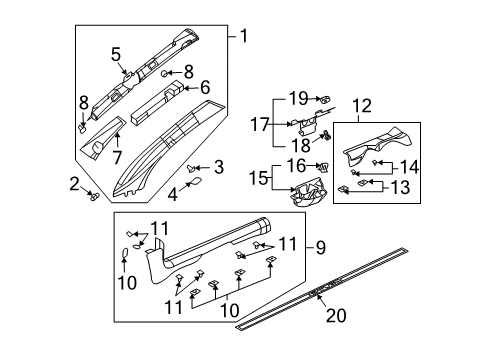 2004 Saturn Ion Bracket Nut Diagram for 11518447