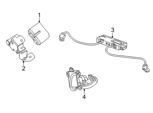 2018 Chevy Corvette Sensor, Front Rear Diagram for 23139488