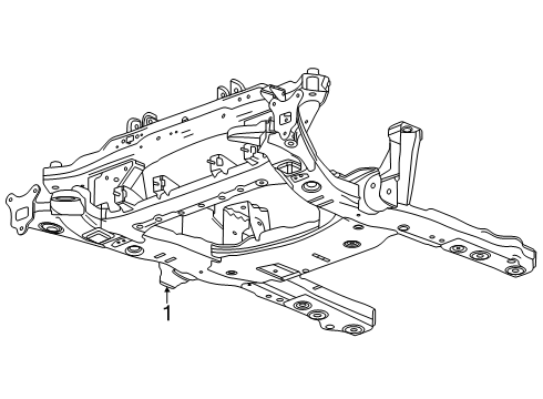 2024 Chevy Equinox EV Cradle, Chassis Diagram for 84734641