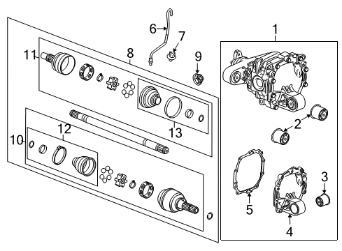 2014 Chevy Camaro Differential Assembly Diagram for 20931133