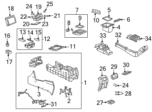 2005 Chevy Silverado 2500 HD Center Console Diagram