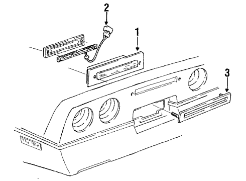 1986 Chevy Corvette High Mount Lamps Diagram