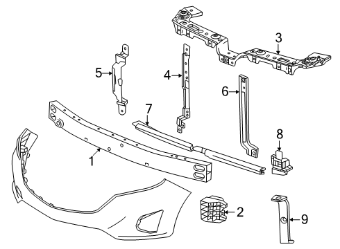 2025 Chevy Equinox Bumper & Components - Front Diagram 6 - Thumbnail
