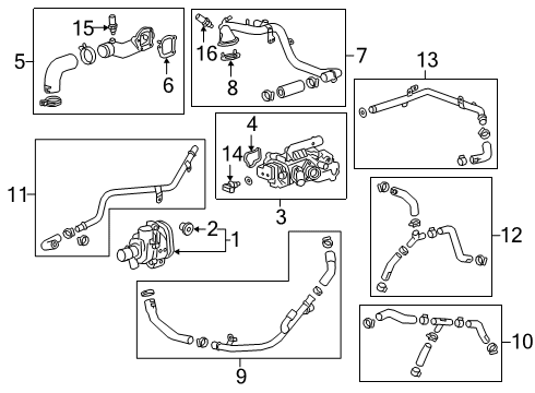 2020 GMC Sierra 1500 Outlet Pipe Diagram for 12691175