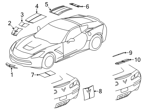 2017 Chevy Corvette Stripe Tape Diagram 7 - Thumbnail