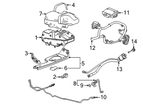2020 Chevy Silverado 3500 HD Filler Pipe Diagram for 23342405