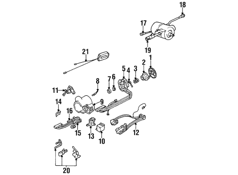 1993 Buick LeSabre Combination Switch Diagram for 22510144