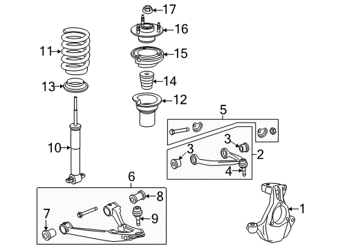 2007 Chevy Avalanche Front Suspension Components Diagram 2 - Thumbnail