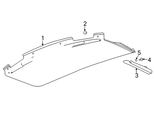 2025 Chevy Corvette Interior Trim - Top Diagram