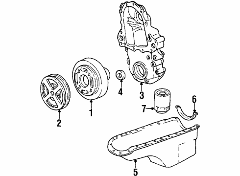 1997 Chevy C2500 Suburban Engine Parts Diagram