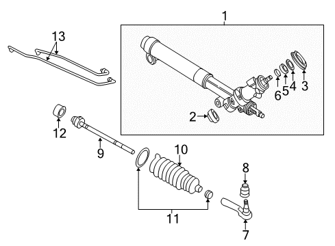 1995 Chevy Cavalier Steering Gear & Linkage Diagram