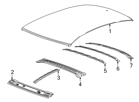 2020 Cadillac CT6 Roof & Components Diagram 2 - Thumbnail
