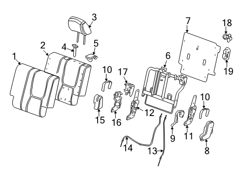 2006 Chevy Equinox Seat Back Cover, Gray Diagram for 89043178