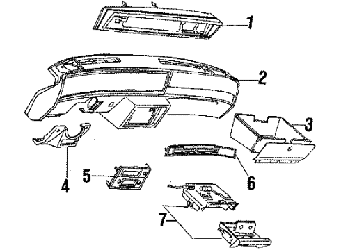 1988 Oldsmobile Cutlass Calais Instrument Panel Diagram
