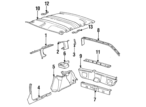 1993 Saturn SW1 Assist Strap, Front Diagram for 21036099