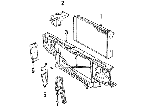 1988 Pontiac Safari Recovery Tank Diagram for 14085684