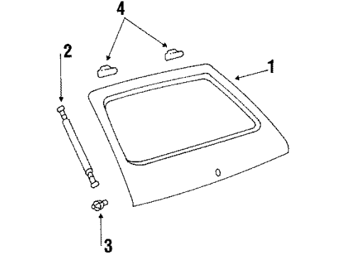 1987 Pontiac T1000 Gate & Hardware Diagram