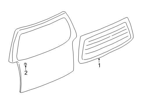 2002 Pontiac Montana Glass - Lift Gate Diagram