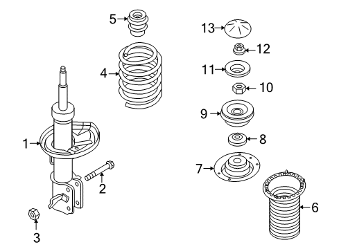 2009 Pontiac G3 Bearing Diagram for 96535010