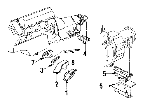 1991 Chevy C1500 Engine & Trans Mounting Diagram 3 - Thumbnail