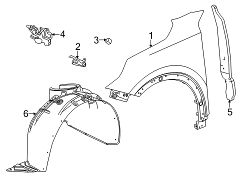 2024 Buick Envision Fender & Components Diagram
