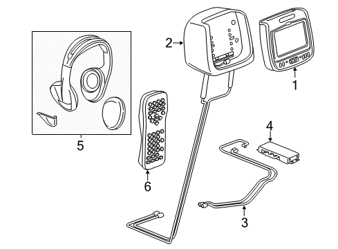 2015 Chevy Traverse Display Unit, Passenger Side Diagram for 23168543