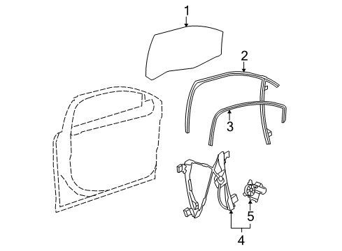 2008 Chevy Malibu Window Regulator, Front Driver Side Diagram for 25943968